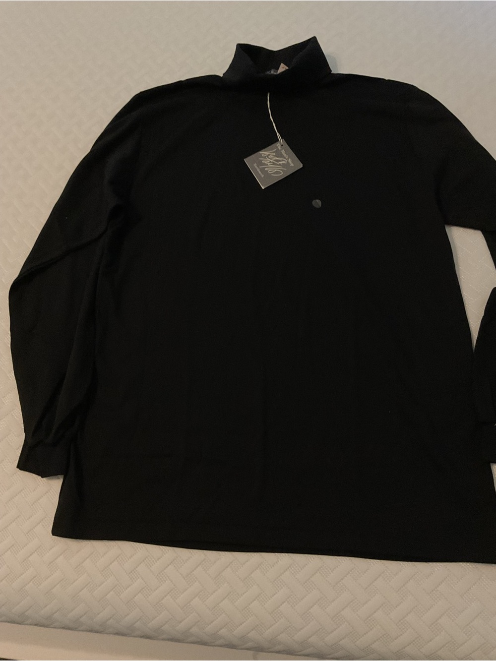 Lord & Taylor Men's Black Long-Sleeve Cotton Turtleneck (NWT)